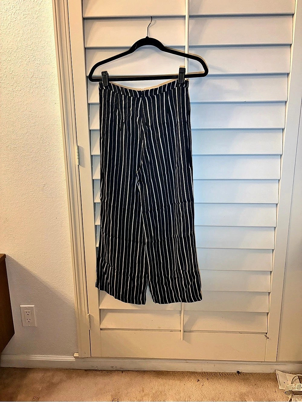 Reformation Striped Wide Leg Pants in Black & White Size 6